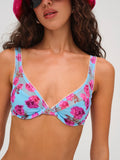 Floral Stems Underwire Bikini Top