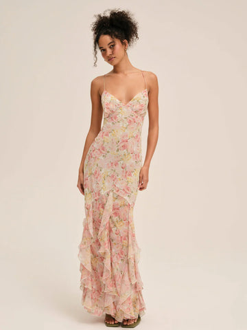 Elea Maxi Dress - Peach (PRE-ORDER)