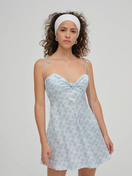 Adira Mini Dress - Blue Floral