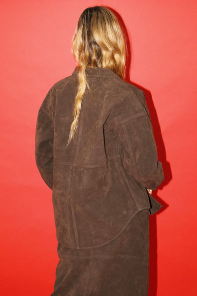 Button Down Suede Top