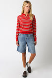 Kathy Stripe Top - Red