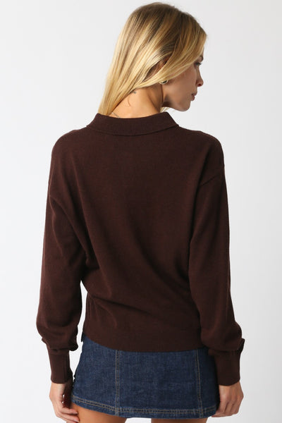 Nancy Knit Top - Brown