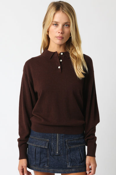 Nancy Knit Top - Brown