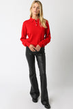 Nancy Knit Top - Red