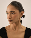 Celine Satin Bow Headband - Black