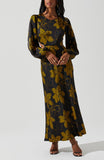 Quinn Dress - Black Mustard Floral