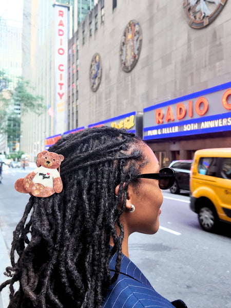 New York Teddy Bear Hair Claw Clip
