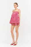 Juni Red Stripe Top