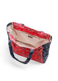 Bailey Bandana Tote - Red/Navy