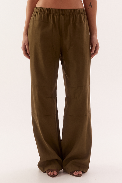 Remy Pant in Deep Khaki, side view