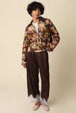 Quinn Lace Trim Satin Pants - Black Taupe
