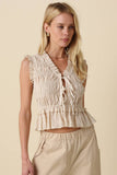 Jenny Smocked Ruffle Hem Blouse