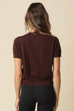 Maddie Cardigan in Brown, back view