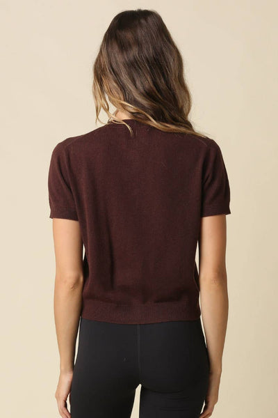 Maddie Cardigan in Brown, back view