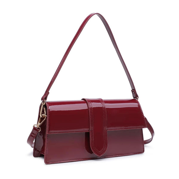 Chrissy Patent Crossbody - Burgundy
