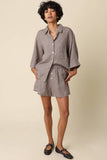 Gabi Gingham Linen Shorts