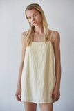 Simple Linen Mini Dress - Butter