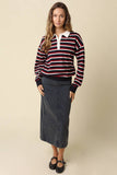 Belen Stripe Rugby Knit Sweater