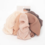 Crepe Scrunchies 5 Pack - Terracotta