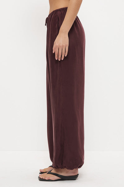 Eadie Harem Pant in Chestnut, side view