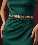 Multicolor Seaside Stone Chain Belt