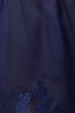 Satin Lace Stretch Shorts - Navy