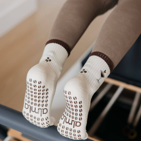 Espresso Martini Pilates Grip Socks