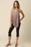 Judie Plaid Handkerchief Cami Top