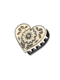 Paisley Heart Claw Clip
