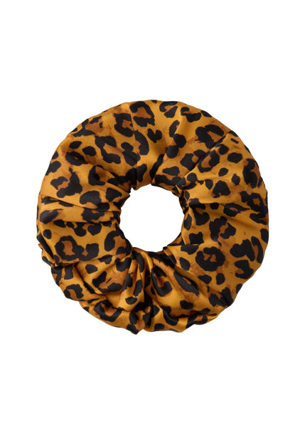 Olah Leopard Silk Scrunchie