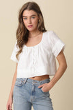 Elaine Eyelet Crop Top