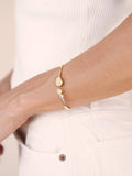Golden Nautilus Shell Cuff Bracelet