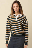 Belen Stripe Rugby Knit Sweater