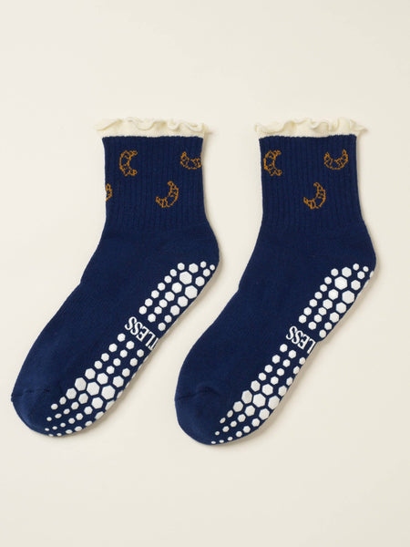 Croissant Ruffle Pilates Socks