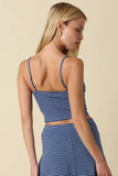 Zoey Striped Crop Knit Top