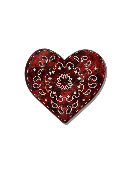 Paisley Heart Claw Clip