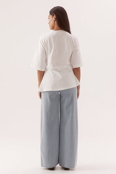 Sohvi Tee in Chalk, back view