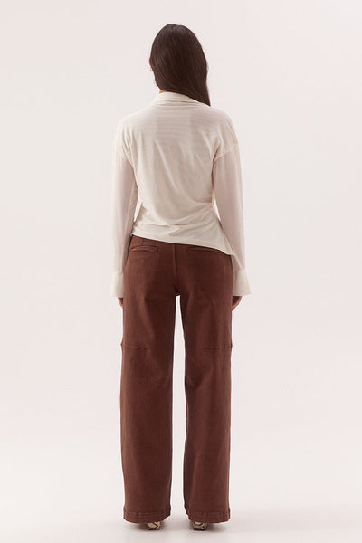 Selen Shirt in Chalk, back view