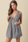 Hailey Gingham Tie-Front Romper
