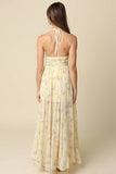 Sabrina Halter Floral Maxi Dress