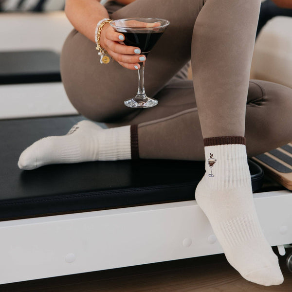 Espresso Martini Pilates Grip Socks