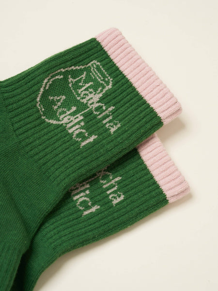 Matcha Addict Grip Pilates Socks