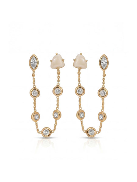 Double Piercing Bone Earrings