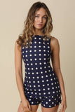 Nataly Polka Dot Sleeveless Top
