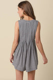 Hailey Gingham Tie-Front Romper