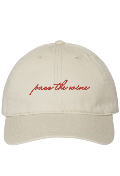 Pass the Wine Embroidered Hat