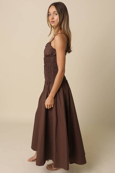 Luna Smocked Maxi Cotton Dress