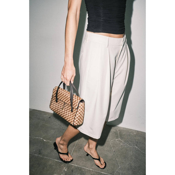 Sable Pleated Bermuda Shorts