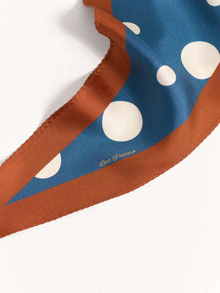 Retro Polka Silk Diamond Neckerchief