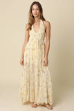Sabrina Halter Floral Maxi Dress